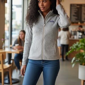 Patagonia Women's Light Oatmeal Fleece Jacket